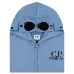 Blauwe hoodie met brilapplicatie