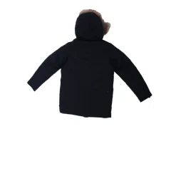 Blauwe Jas met Capuchon en Bontrand