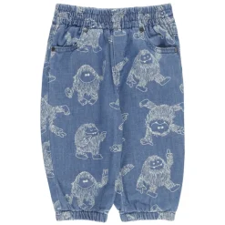 Blauwe Junior Katoenen Jeans Elastische Taille