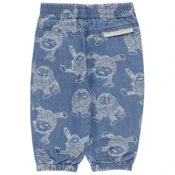 Blauwe Junior Katoenen Jeans Elastische Taille
