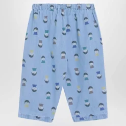 Blauwe Katoen Elastaan Broek