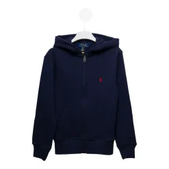 Blauwe Katoenen Hoodie met Logo