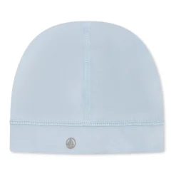 Blauwe Katoenen Pasgeboren Muts met Logo