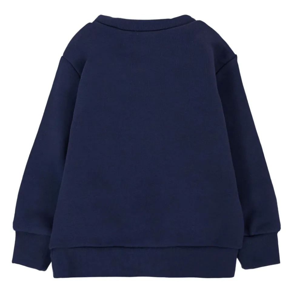 Blauwe Katoenen Sweatshirt met Esdoornblad