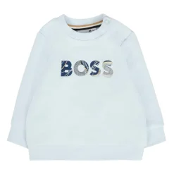 Blauwe Katoenmix Sweatshirt met Logo