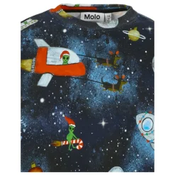 Blauwe Kerst Alien Print Sweater