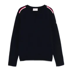 Blauwe Kinderen Katoen Wol Trui