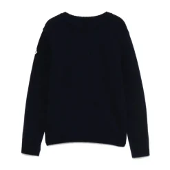 Blauwe Kinderen Katoen Wol Trui