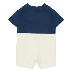 Blauwe Kinderjurk met G-logo Borduursel