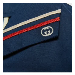 Blauwe Kinderjurk met G-logo Borduursel