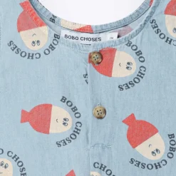 Blauwe Korte Baby Romper Neonato/Bambino