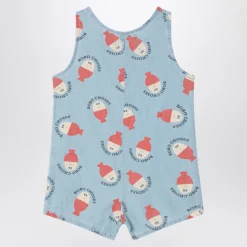 Blauwe Korte Baby Romper Neonato/Bambino
