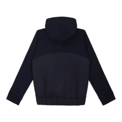 Blauwe Logo Geborduurde Hoodie