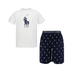 Blauwe Polo Pyjama Set