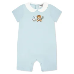 Blauwe Romper met Teddybeer Versiering