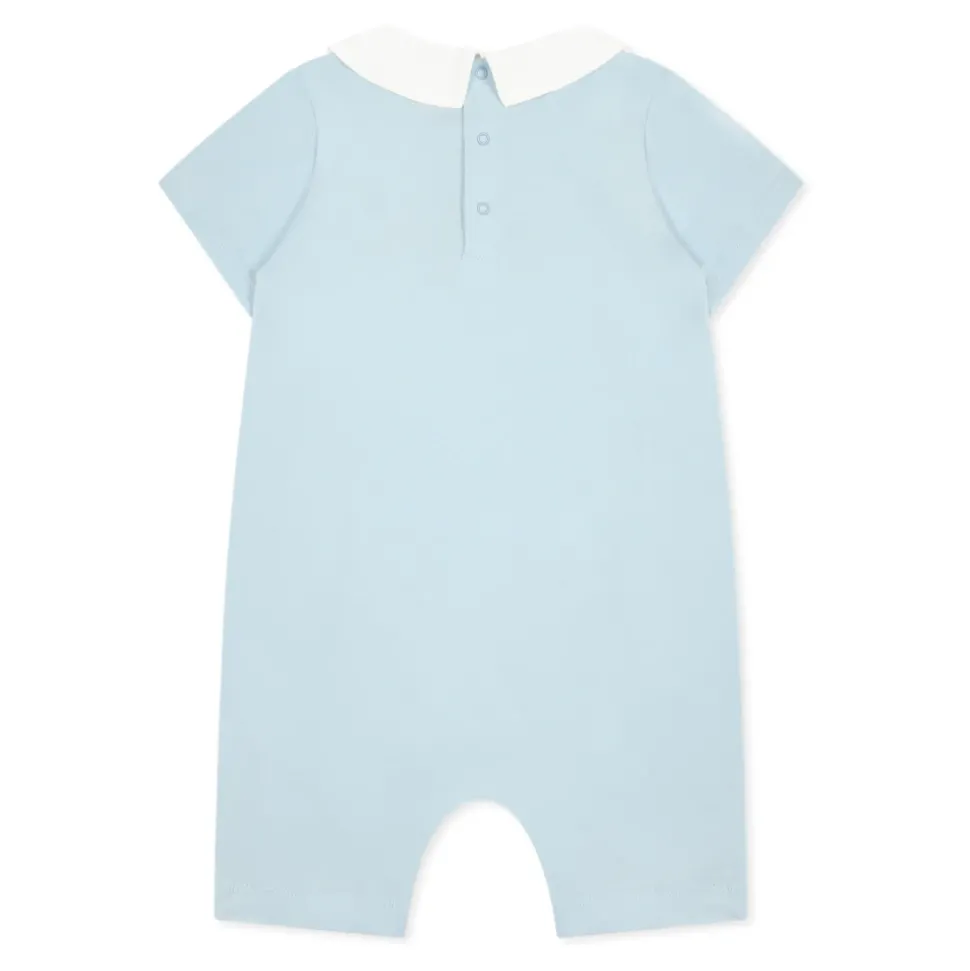 Blauwe Romper met Teddybeer Versiering