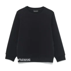 Blauwe Sweater met Logo Crew Neck