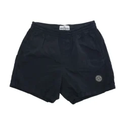 Blauwe Tech Fabric Shorts met Kompaslogo