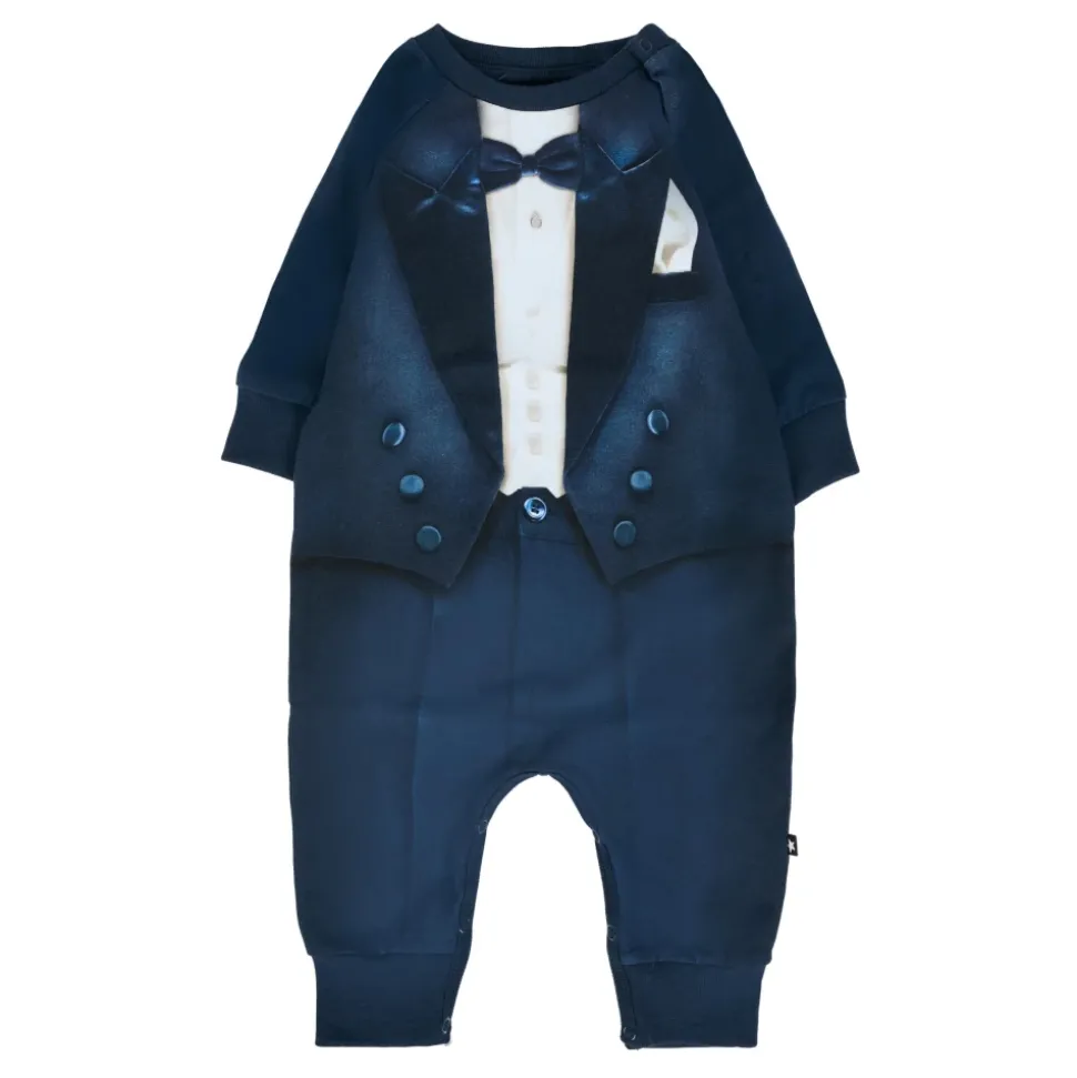 Blauwe Tuxedo Babypak Rompers