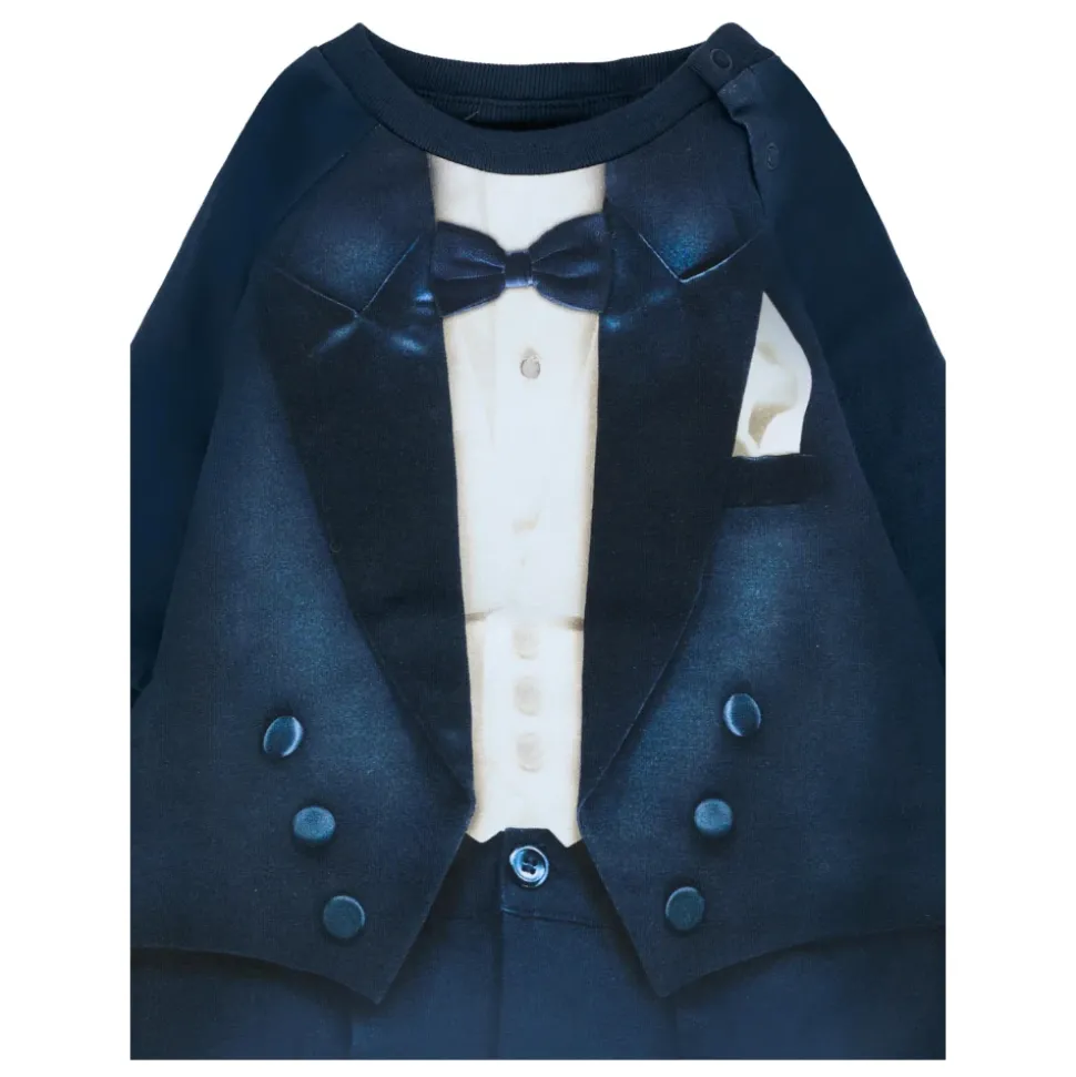 Blauwe Tuxedo Babypak Rompers