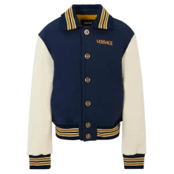 Blauwe Varsity Style Bomberjack