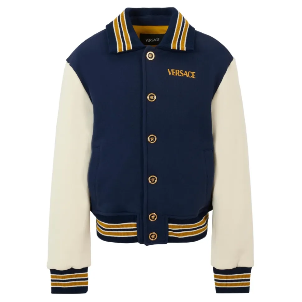 Blauwe Varsity Style Bomberjack