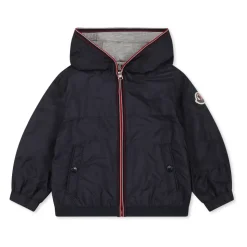 Blauwe Wind Jacket met Logo Patch