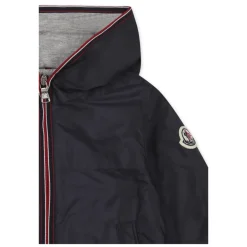 Blauwe Wind Jacket met Logo Patch