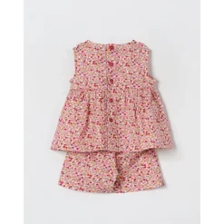 Bloemen Mouwloze Top Shorts Set