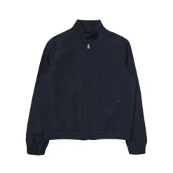 Bomberjack met hoge kraag en ribboord