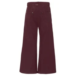 Bordeaux Faux Leren Casual Broek