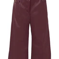 Bordeaux Faux Leren Casual Broek