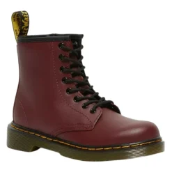 Bordeaux leren enkelboots