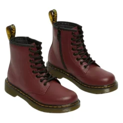 Bordeaux leren enkelboots