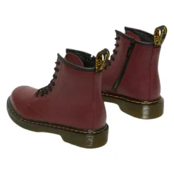 Bordeaux leren enkelboots