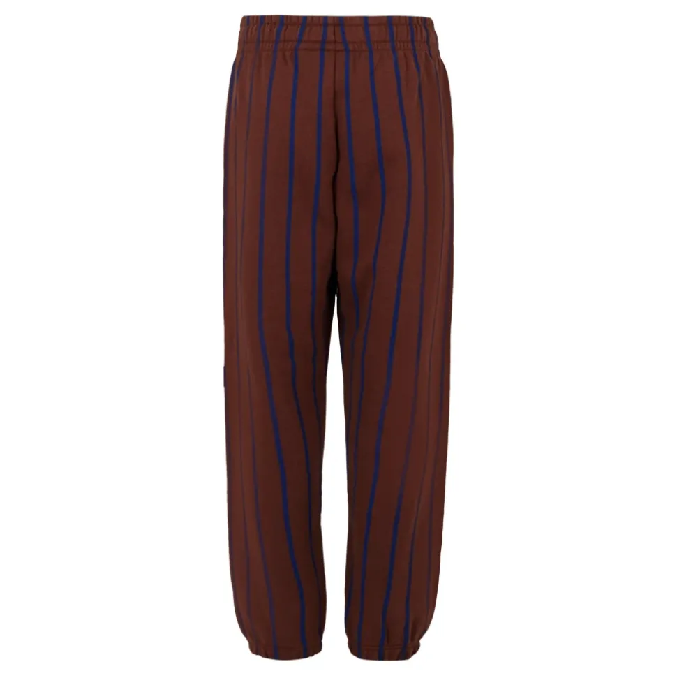 Bruin Gestreepte Katoenen Sportieve Broek