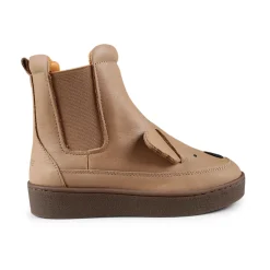 Bruin Leren Koala Enkellaarzen