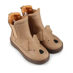 Bruin Leren Koala Enkellaarzen