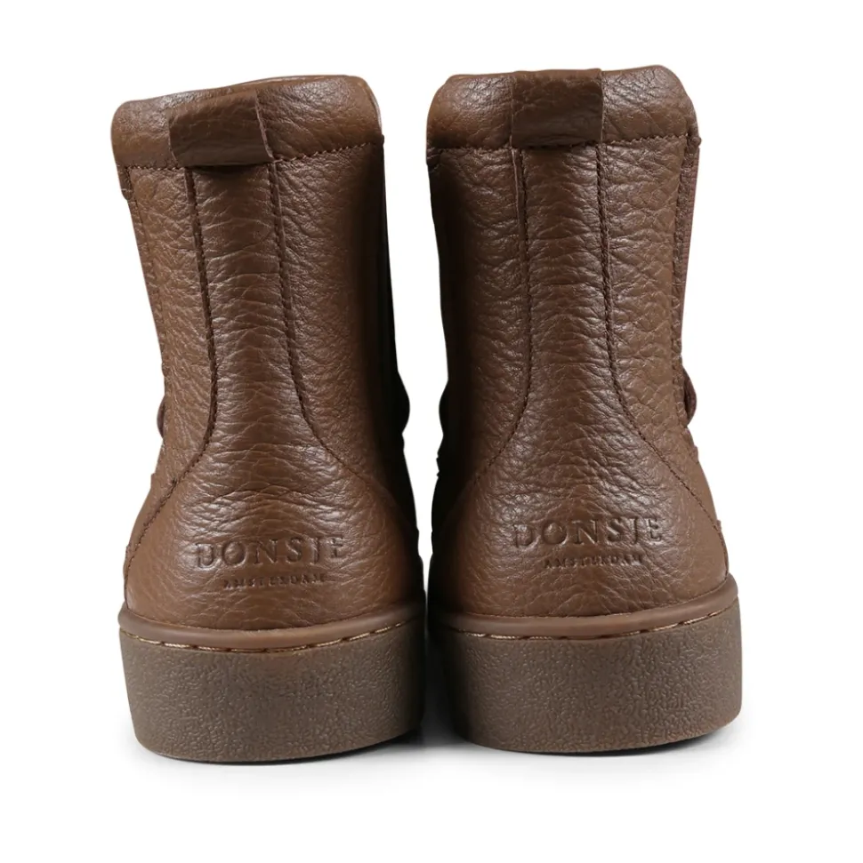 Bruin Leren Koala Enkellaarzen