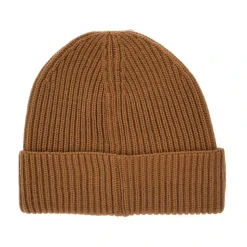 Bruine Beanie met Logo Borduursel