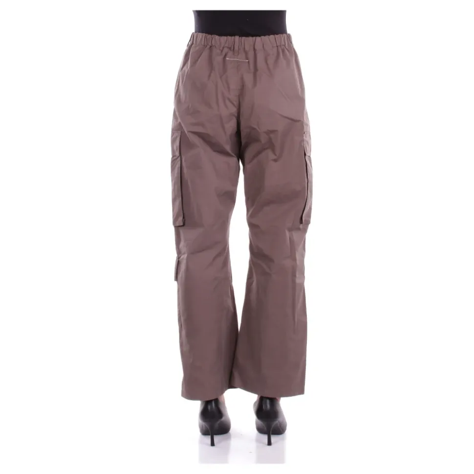 Bruine broek met rits en zakken