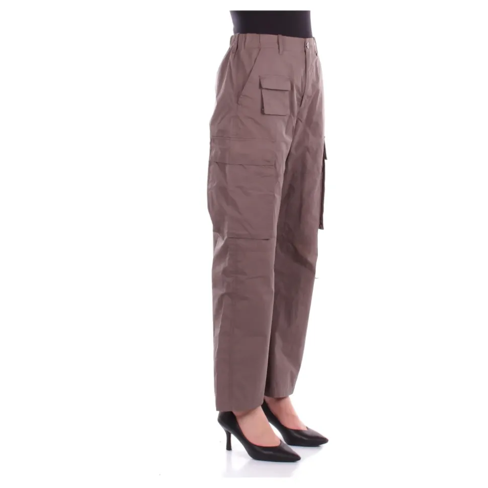 Bruine broek met rits en zakken