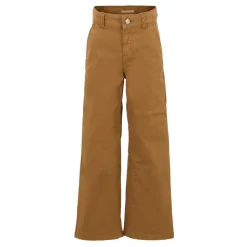 Bruine Casual Broek met Geborduurd Logo