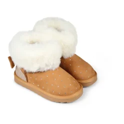 Bruine Enkellaarzen met Eco-Bontafwerking