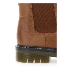 Bruine Enkellaarzen van Nubuckleer met Zijlogo