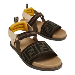 Bruine Junior Sandalen met FF Logo