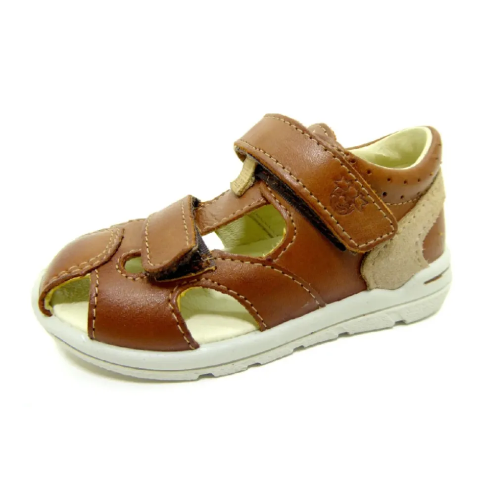 Bruine sandalen om te leren lopen