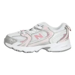 Bungee Wit Zilver Roze Baby Sneakers