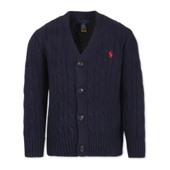 Cable Knit V Neck Cardigan