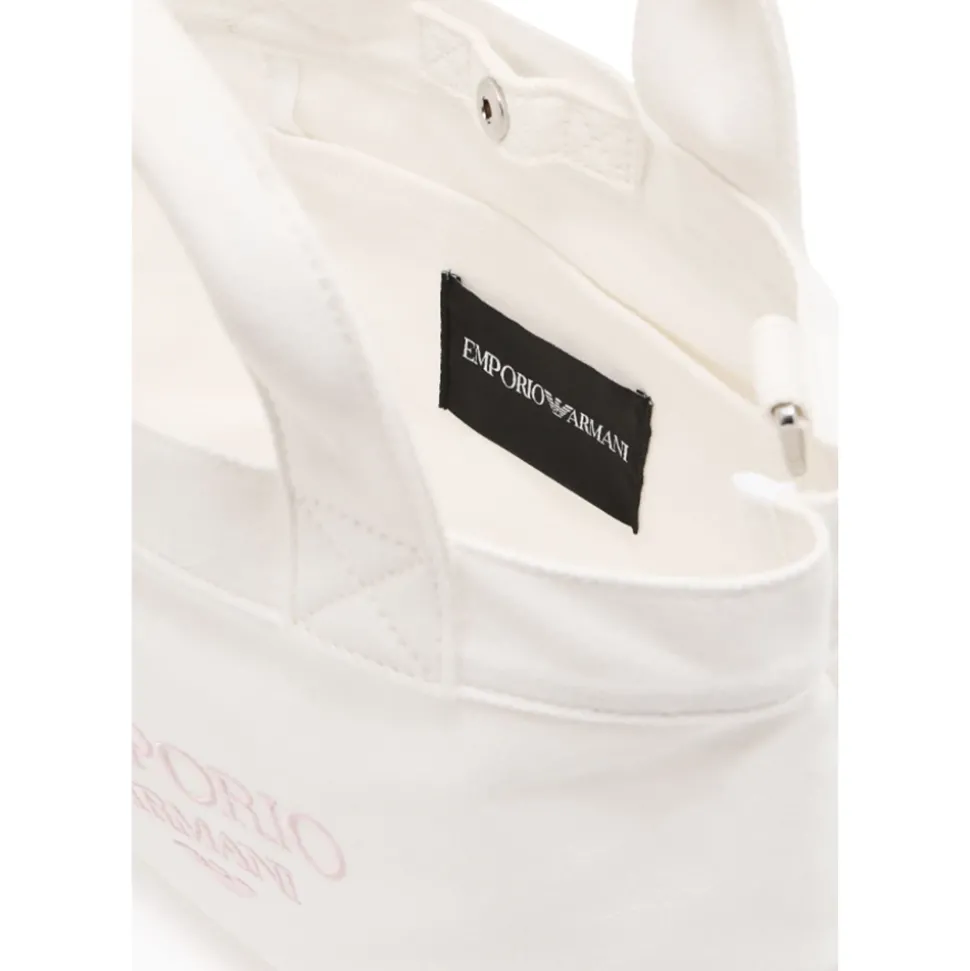 Canvas Shopper Tas met Logo Borduursel